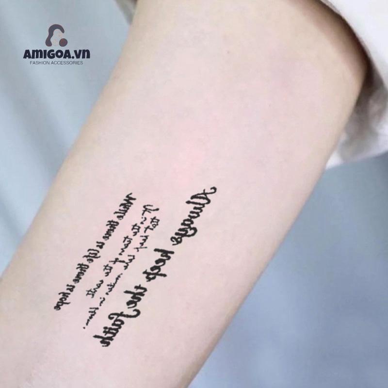 ✨✨Miếng Dán Hình Xăm Chữ Cái Tiếng Anh Thời Trang