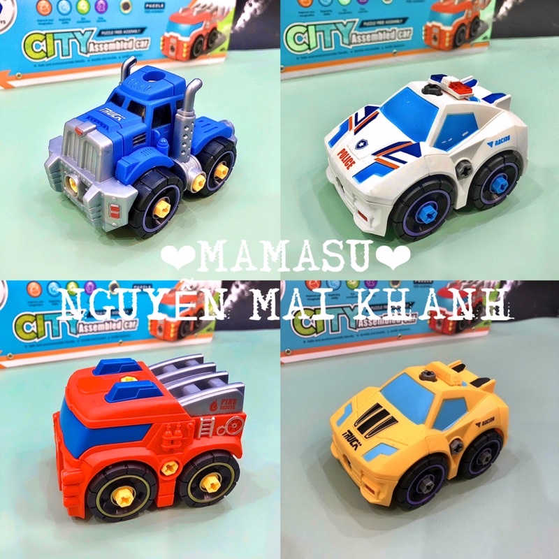 Đồ chơi set 4 xe lắp ghép