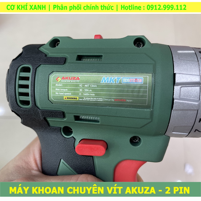 Máy khoan vít đầu 13mm AKUZA-K2 | Siêu Nhỏ Gọn Lực Siết Lớn 55Nm
