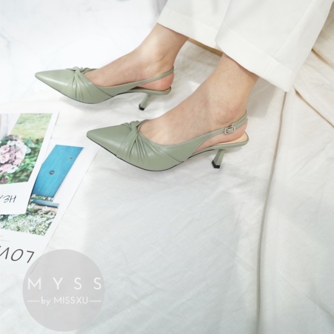 Giày nữ mũi nhọn 5 cm xoắn quai sau thời trang  MYSS - CG170
