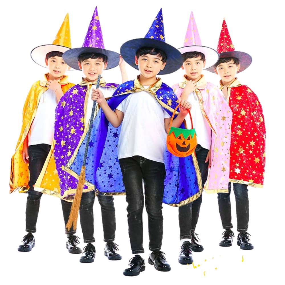 Bộ hóa trang phù thủy áo choàng và nón Phù Thủy Halloween