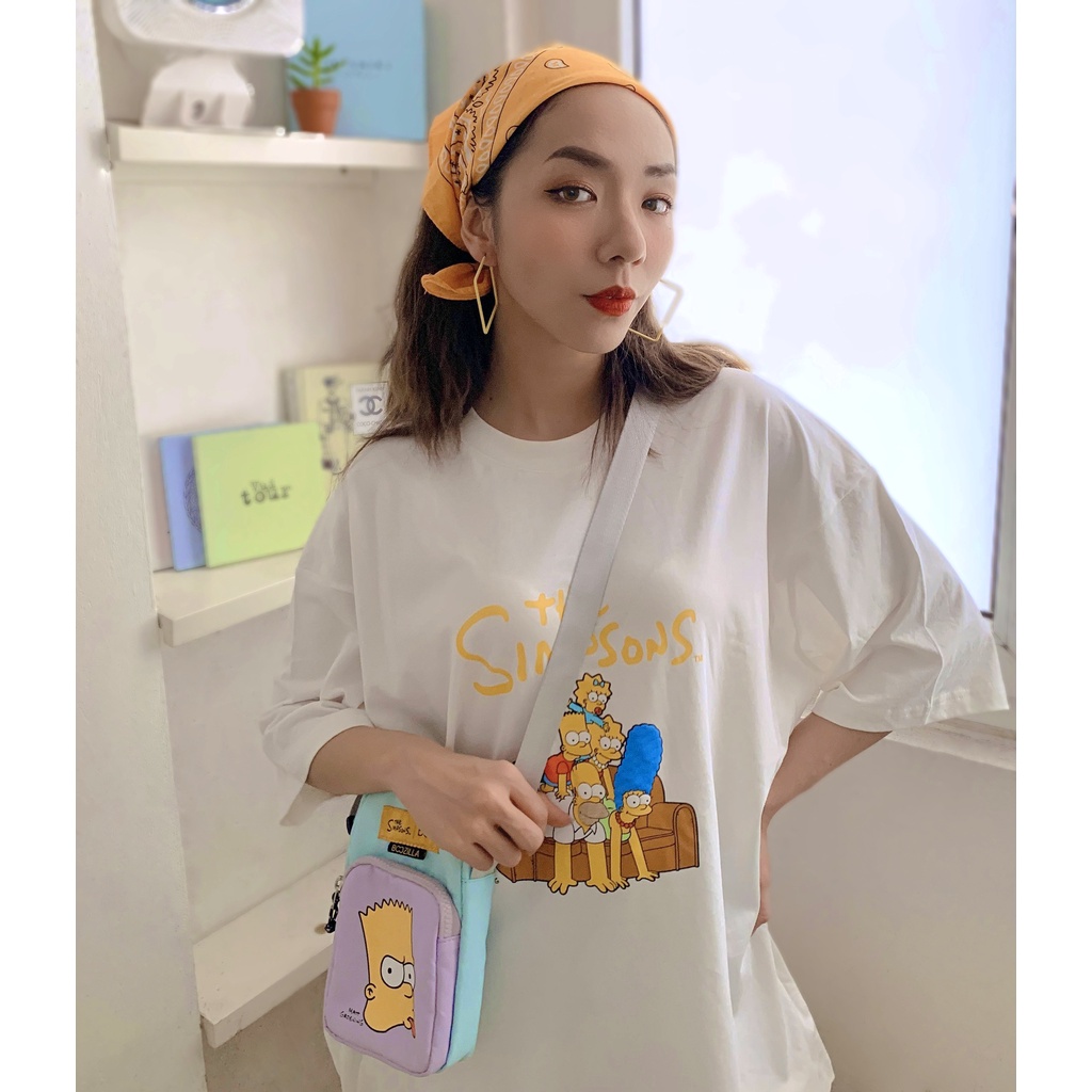 Áo Thun BOO Unisex Dáng Ovesized, Vải Cotton Cao Cấp In Graphic Simpsons BZL