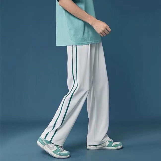 Quần Thể Thao Ống Rộng Màu Trắng Thời Trang Mùa Hè Hàn Quốc Mới 2022 Cho Nữ