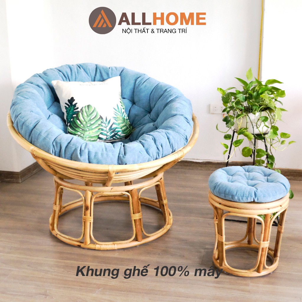 Ghế Thư Giãn Papasan ALLHOME Ghế Mây Tự Nhiên, Trang Trí Nhà Cửa Home Stay Cafe ( Nện Tùy Chọn Màu )