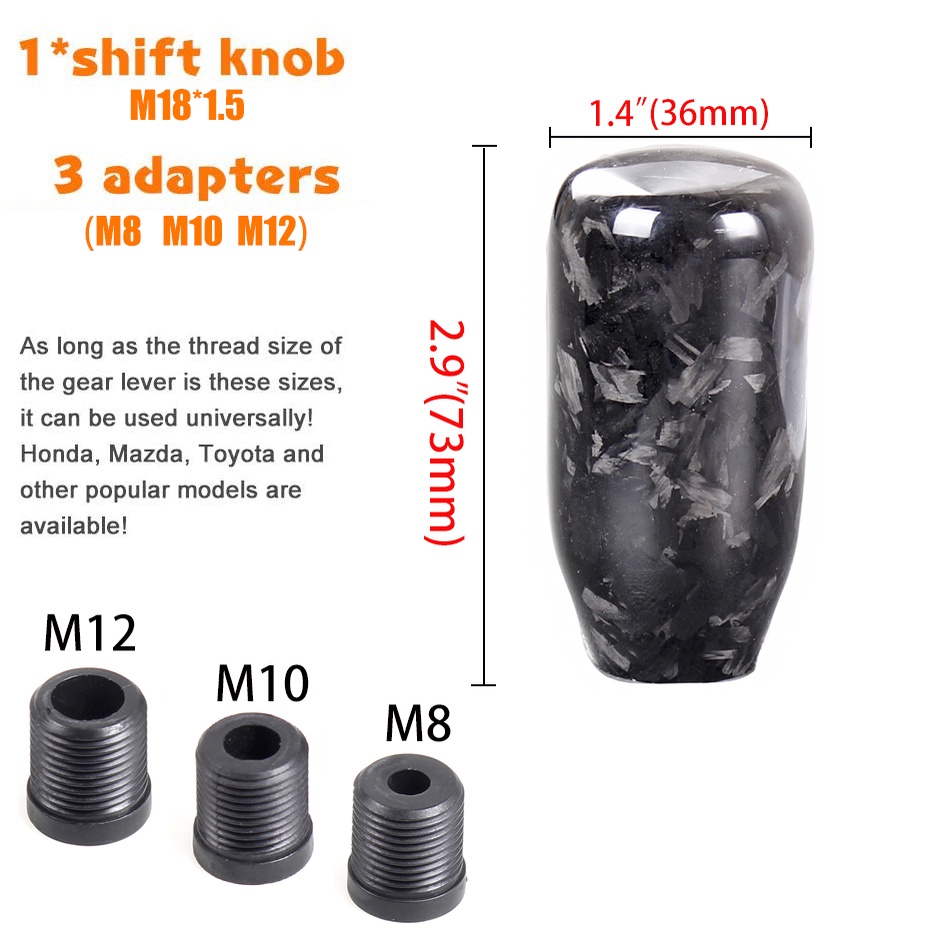 Núm Gạt Cần Số Xe Hơi Họa Tiết Sợi Carbon Thông Dụng