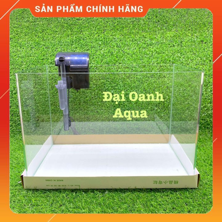 { RẺ VÔ ĐỐI } BỘ Bể Cá Kính Đúc 45cm, Dài 45cm Rộng 28cm Cao 30cm - Bể Cá Cảnh Mini