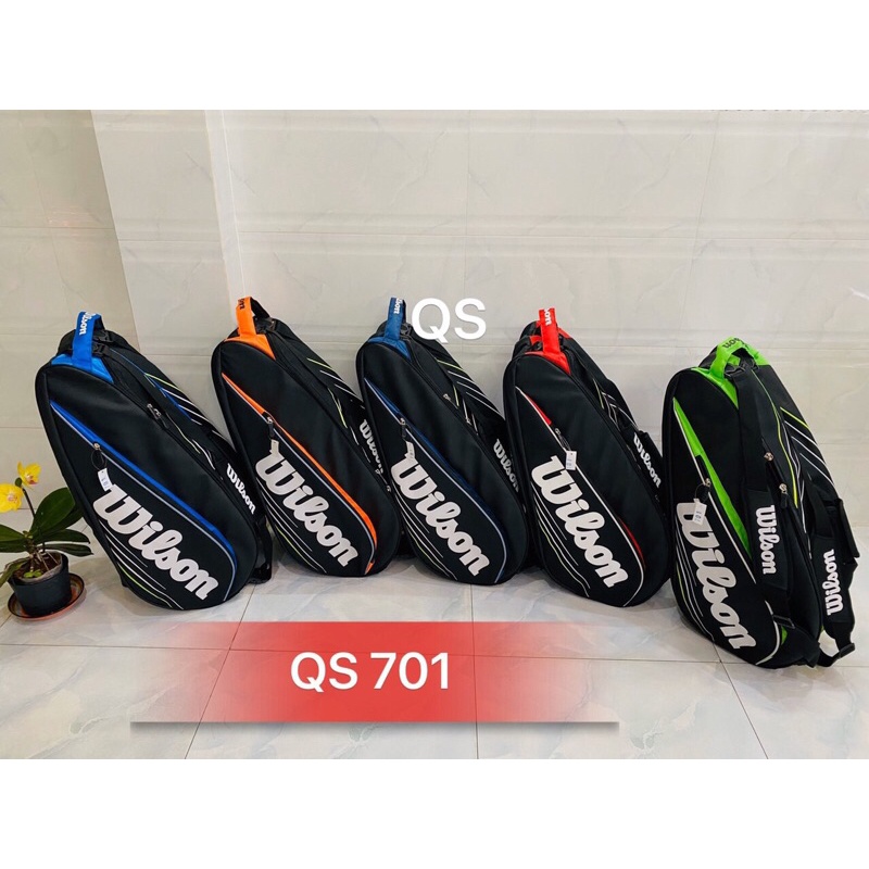TÚI ĐỰNG VỢT TENNIS 2 NGĂN CAO CẤP CÓ LÓT BẠC
