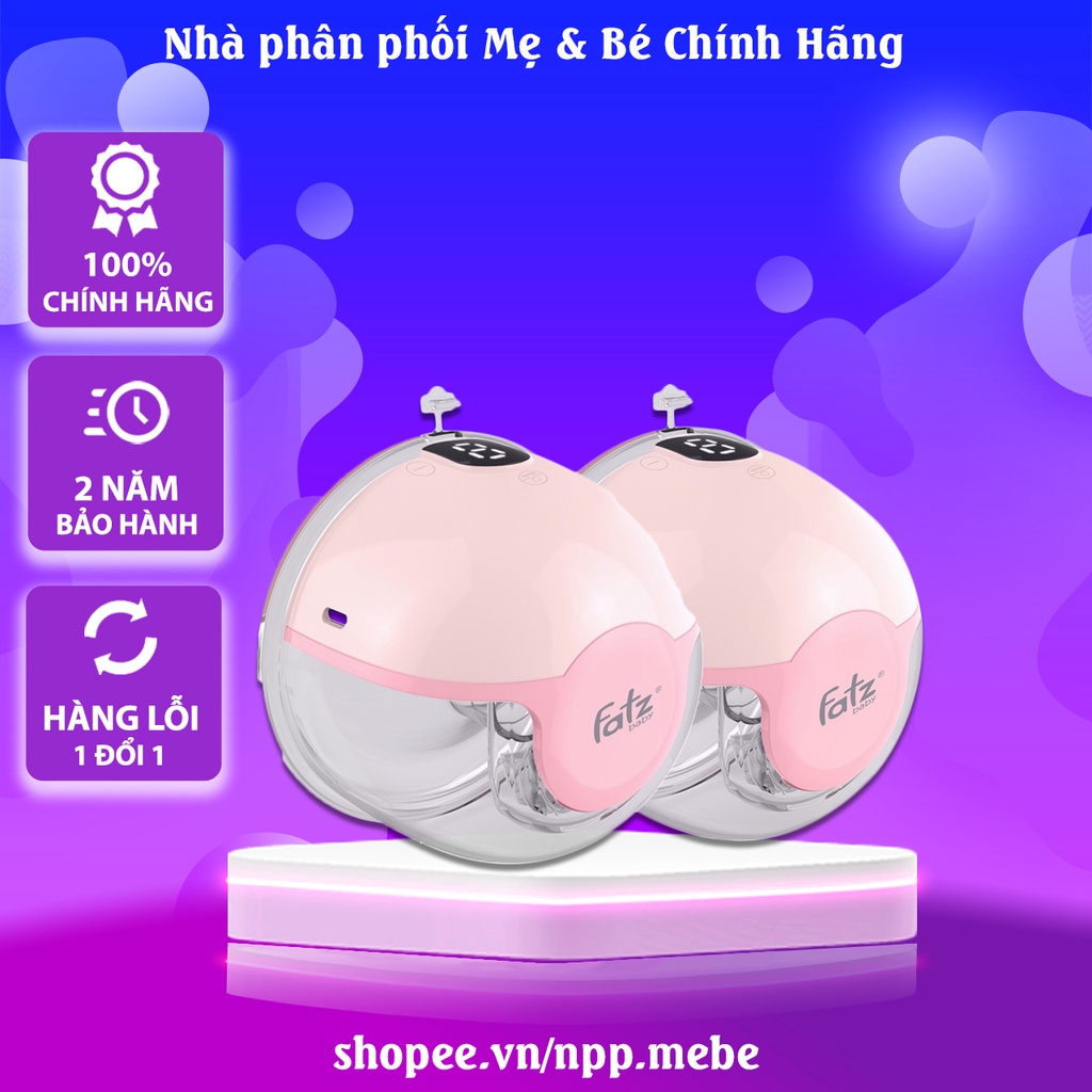 Máy hút sữa không dây rảnh tay Fatz Baby Freemax 2 có mát xa kích sữa / 9 cấp độ lực hút