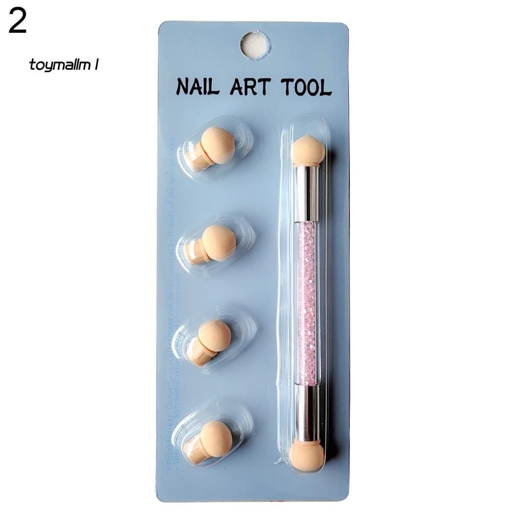 Bộ mút dặm ombre cán đá