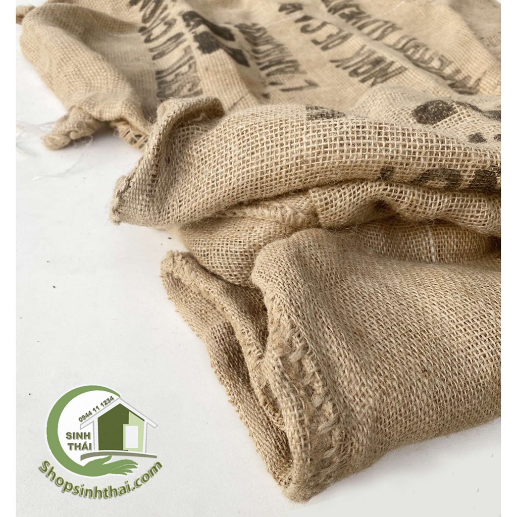 Bao bố cũ thô đã qua sử dụng - bao bố phế - bao bố trải công trình, bọc chậu cây 75cm x 105cm