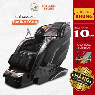 Ghế massage toàn thân,Funiko F600,5D di chuyển điều khiển giọng nói,kiểm tra sức khỏe,Bảo hành 10 năm