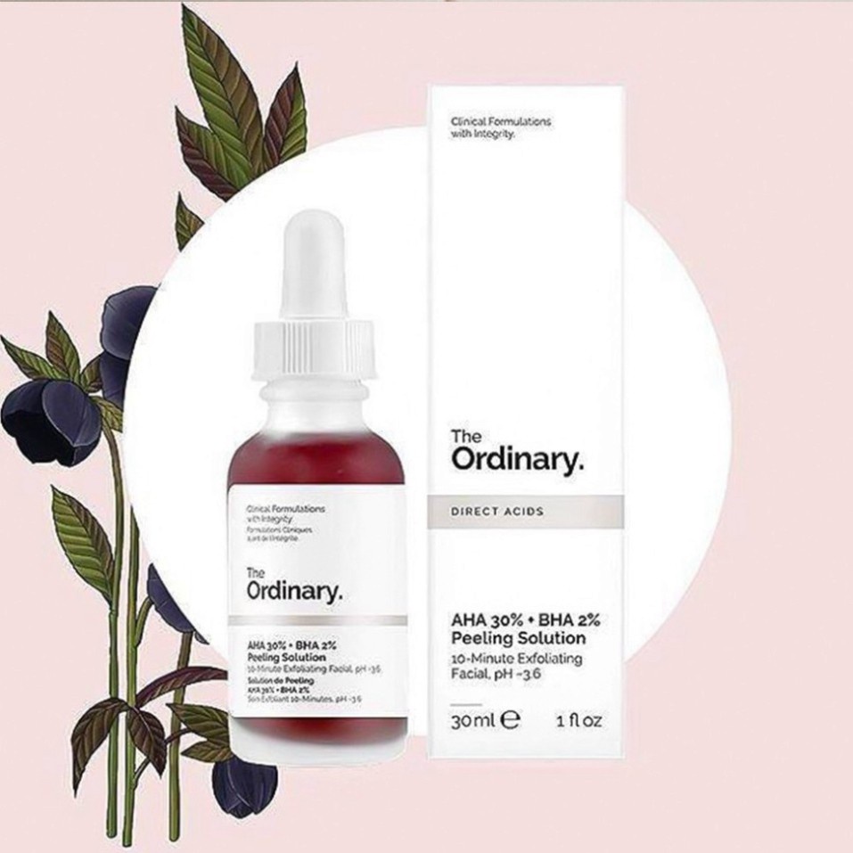 [The Ordinary] Peel da Tẩy da chết hóa học, thanh tẩy da AHA 30% + BHA 2% Peeling 30ml