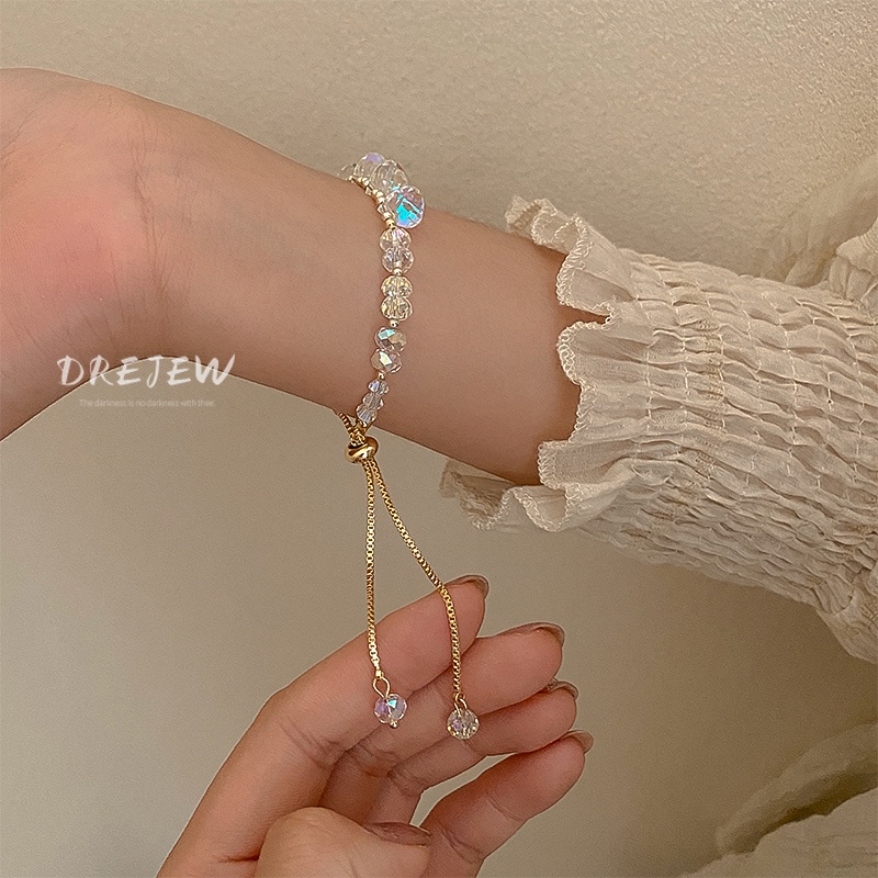 DREJEW Vòng đeo tay đính đá lấp lánh thời trang dành cho nữ