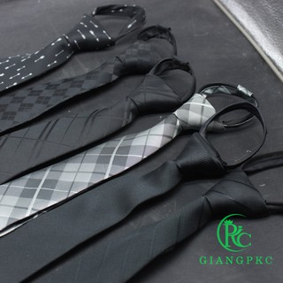 Cà vạt nam bản 6cm thắt sẵn dây kéo kiểu dáng hàn quốc mẫu 2021 Giangpkc