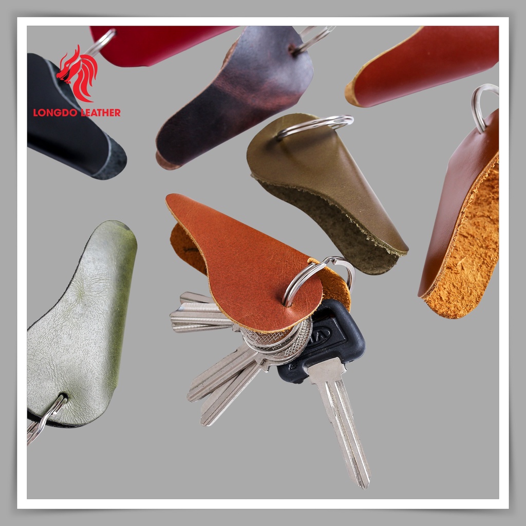 Móc khóa xe da bò thật - Hàng chính hãng thương hiệu Longdo Leather - MK02