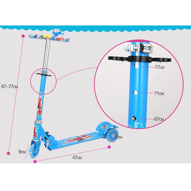 Xe trượt Scooter bánh xe phát sáng cho bé