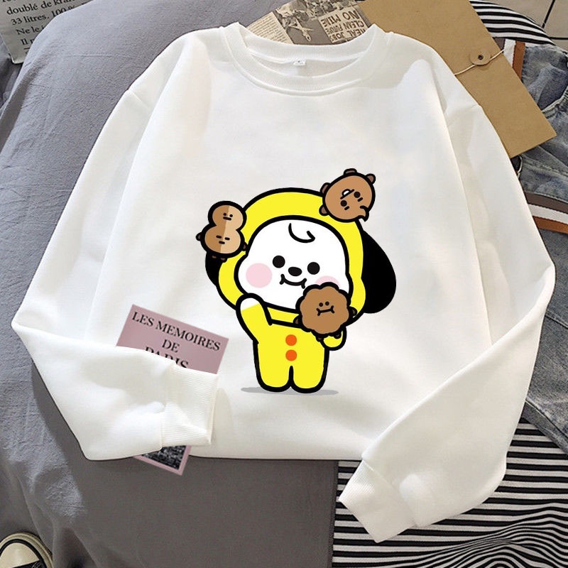 Áo Nỉ Thun Cổ Tròn Tay Bo Chất Đẹp Mềm Mịn Mùa Thu Đông Mặc Đi Học Đi Chơi Trẻ Trung Năng Động Thoải Mái in Thú 4 Mặt