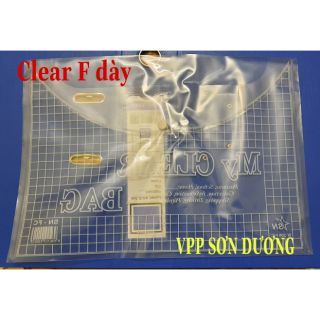 COMBO 20 TÚI BÌA CÚC (CLEAR) ĐỰNG GIẤY A4 KHỔ F(TO) LOẠI DÀY
