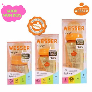 Bình sữa Weser kháng khuẩn PPSU Cao cấp 60ml/ 140ml/ 250ml