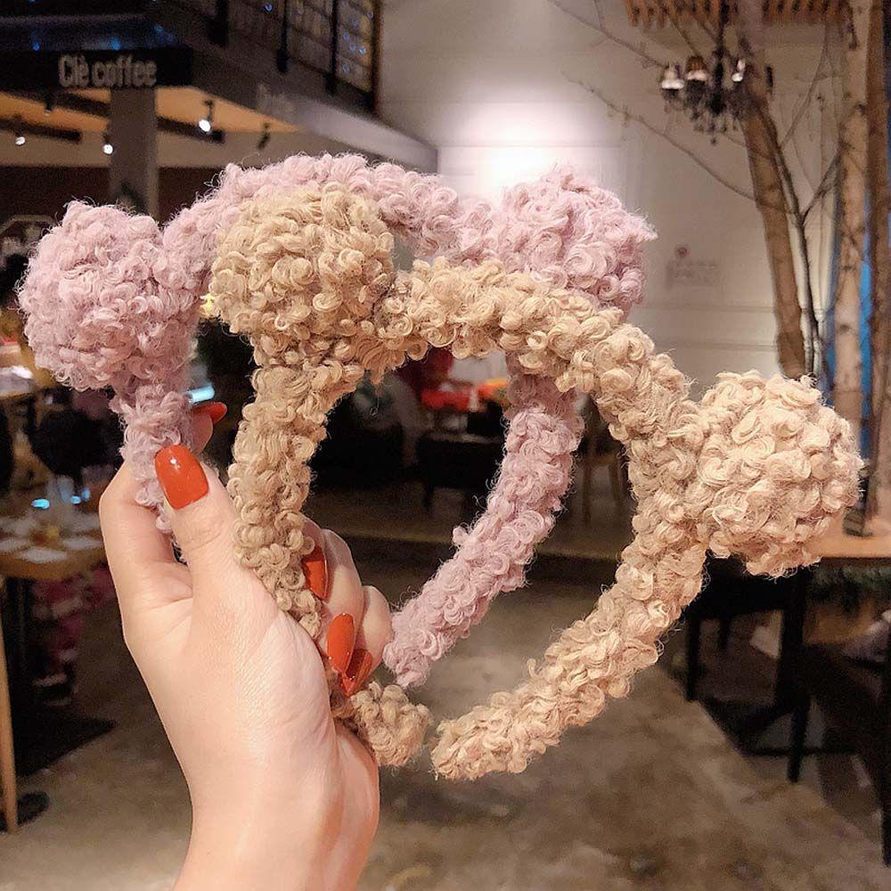 Băng Đô Cài Tóc Đính Bóng Lông Phong Cách Hàn Quốc Dễ Thương Cho Nữ