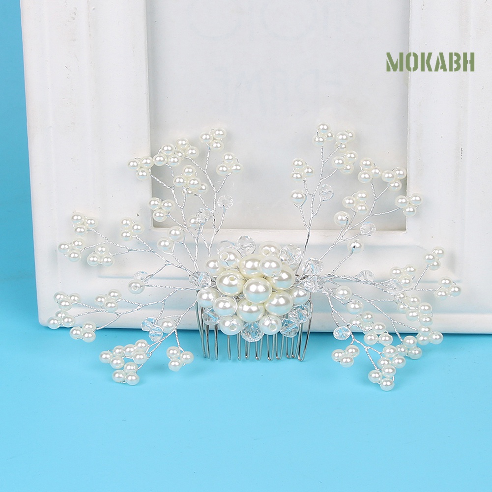 Trâm Cài Tóc Đính Ngọc Trai Giả Thanh Lịch Cho Cô Dâu