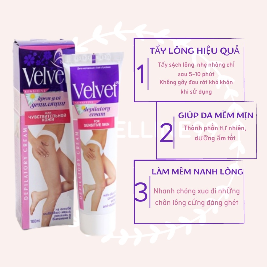 Kem tẩy lông Velvet hoa cúc của Nga 100ml