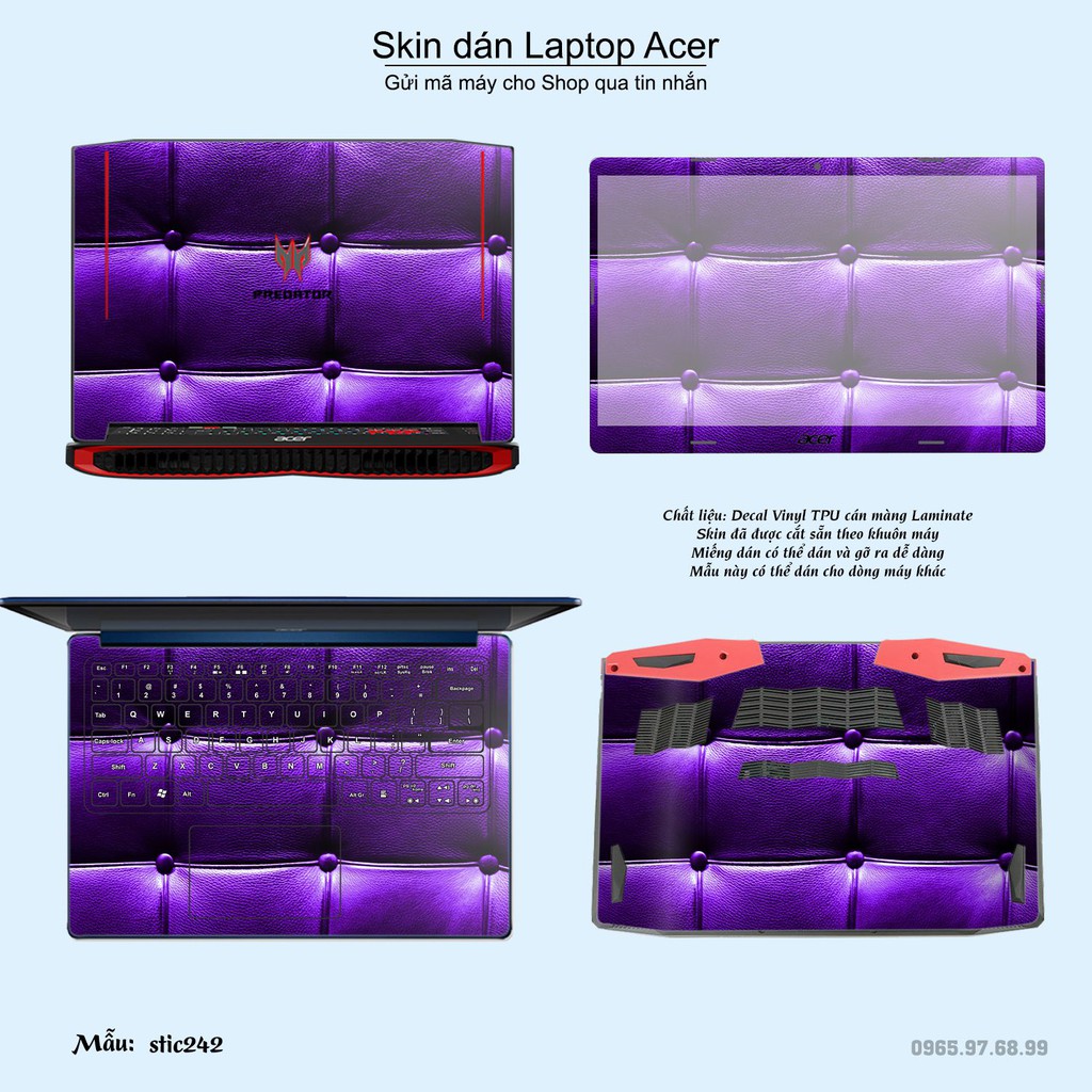Skin dán Laptop Acer in hình Hoa văn sticker nhiều mẫu 39 (inbox mã máy cho Shop)