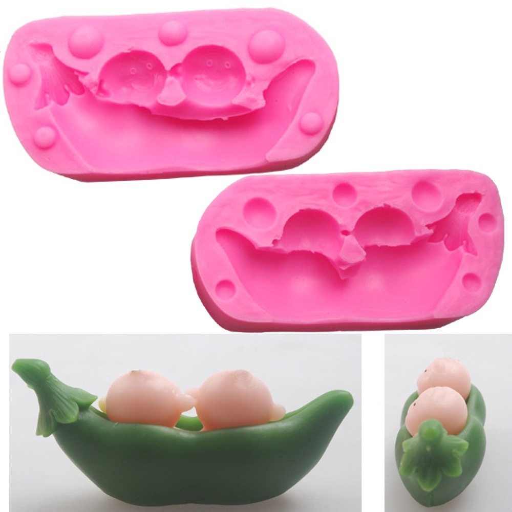 Khuôn Silicon Làm Kẹo Đường Hình Em Bé 3d