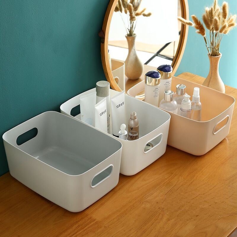 Hộp đựng mỹ phẩm/đồ lặt vặt/thức ăn nhẹ để bàn bằng nhựa cho nhà bếp gia đình