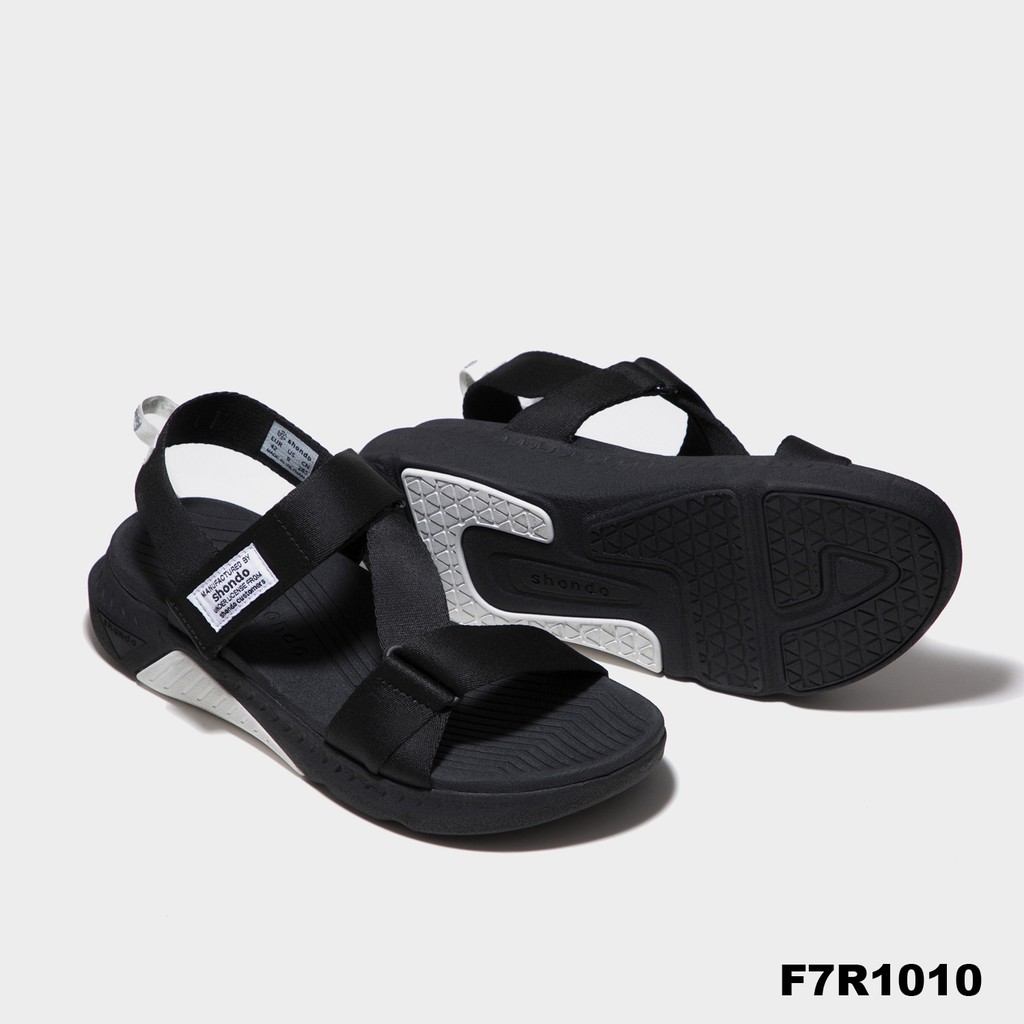 Giày sandal shondo F7 Racing full đen F7R1010