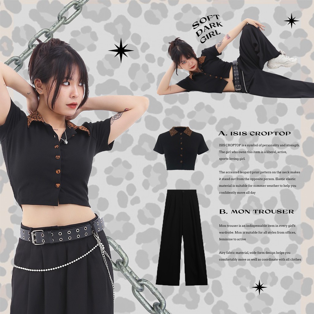 Áo Croptop Cổ Da Beo Cúc Bọc Chất Thun Thiết Kế Inwear - 𝑰𝒔𝒊𝒔 𝑪𝒓𝒐𝒑𝒕𝒐𝒑 | BigBuy360 - bigbuy360.vn