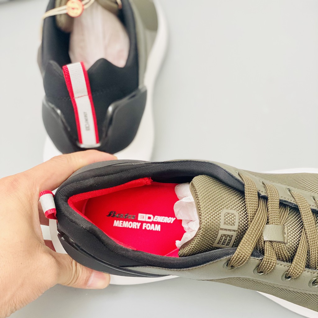 Giày thể thao nam ba ta chính hãng màu xanh rêu 3d energy