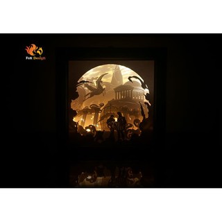 Đèn giấy nghệ thuật - Héc Quyn - Hercules (Kirigami lightbox)