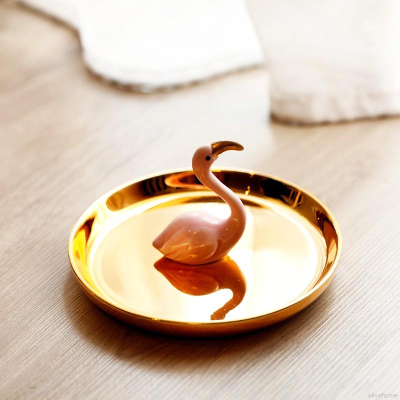 Khay Đựng Trang Sức Bằng Gốm Hình Hồng Hạc Đáng Yêu | BigBuy360 - bigbuy360.vn