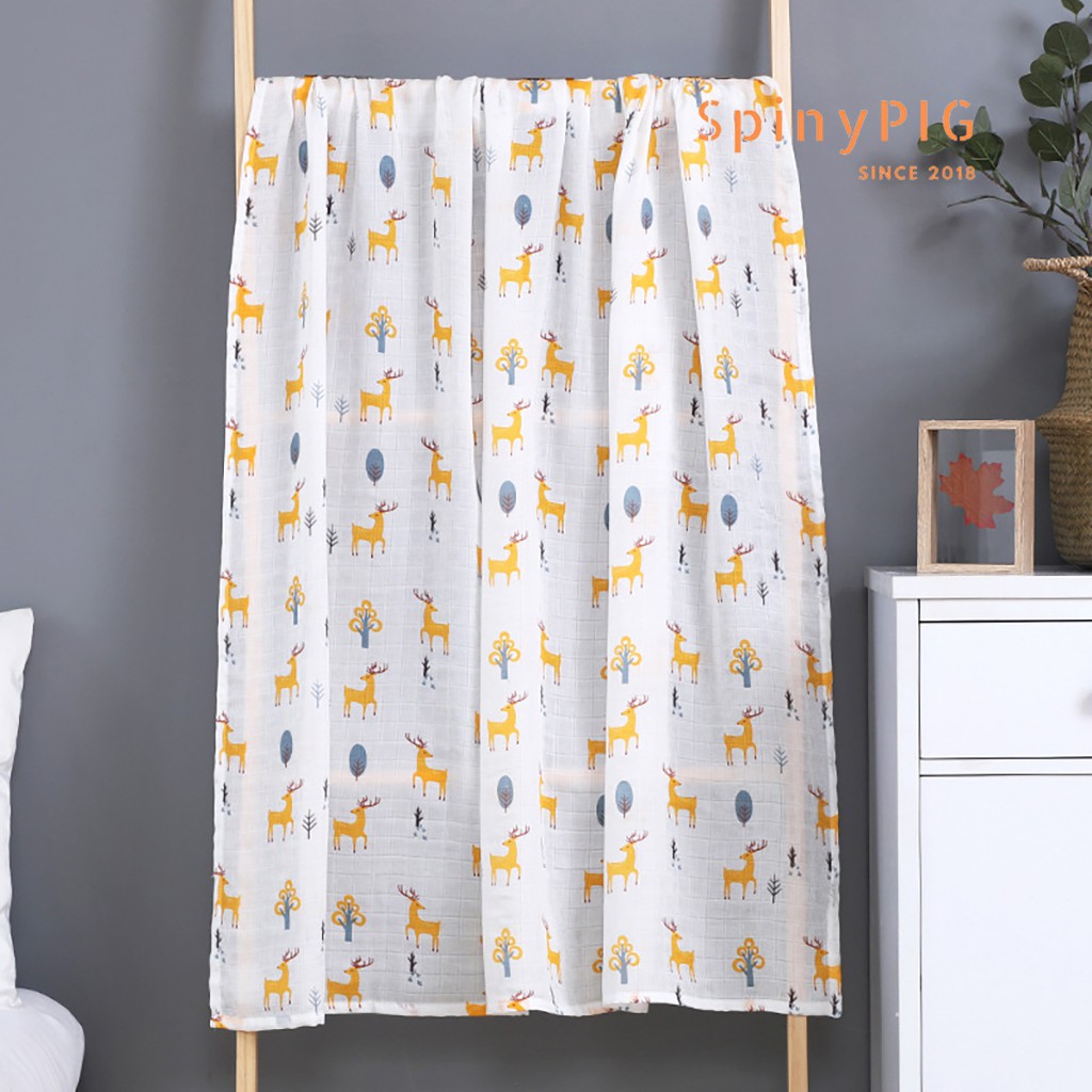 Khăn quấn sơ sinh 100% cotton đa năng mềm mại nhiều hoạ tiết đáng yêu