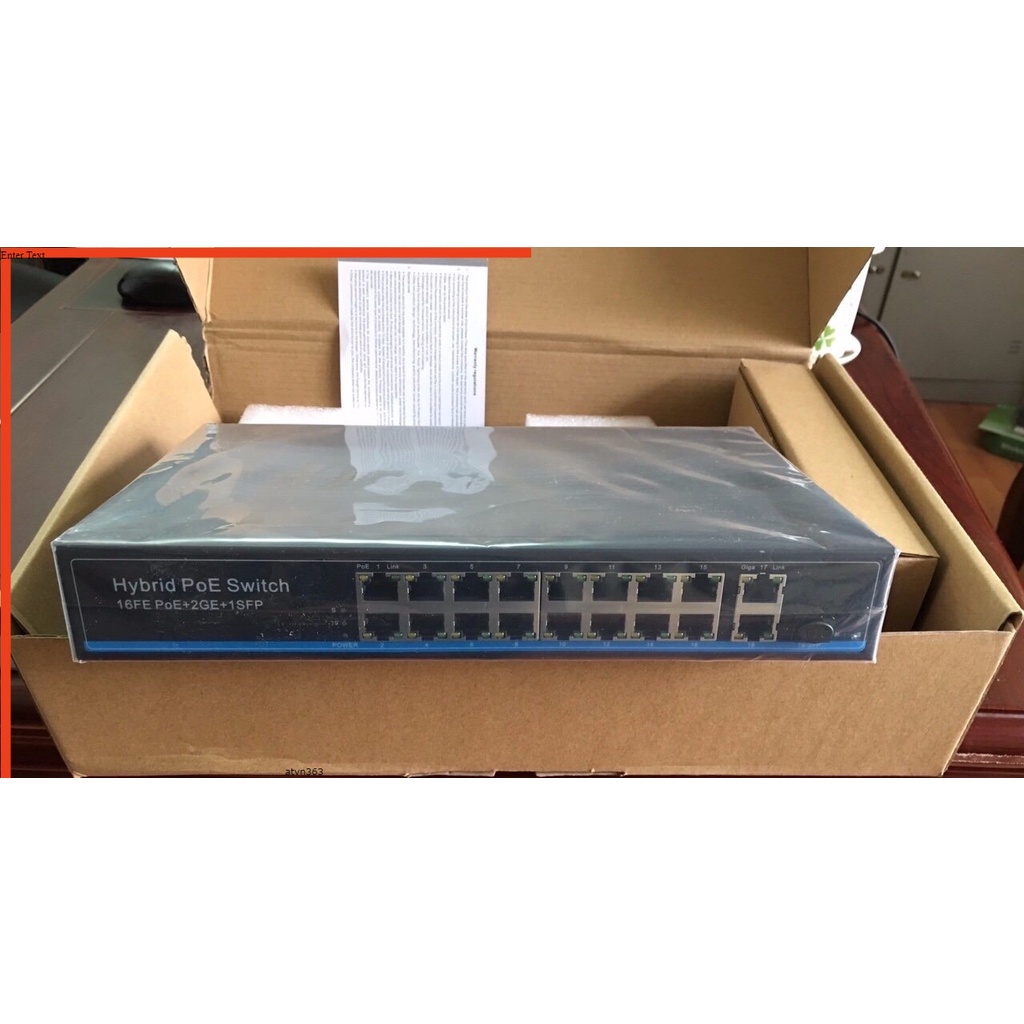 Bộ chia tín hiệu Switch PoE 16 Cổng 10/100Mbps + 2 cổng Gigabit