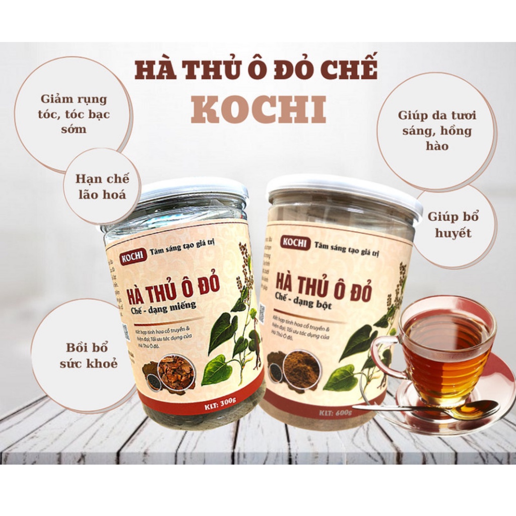 Hà thủ ô đỏ chế - dạng miếng Kochi 300g