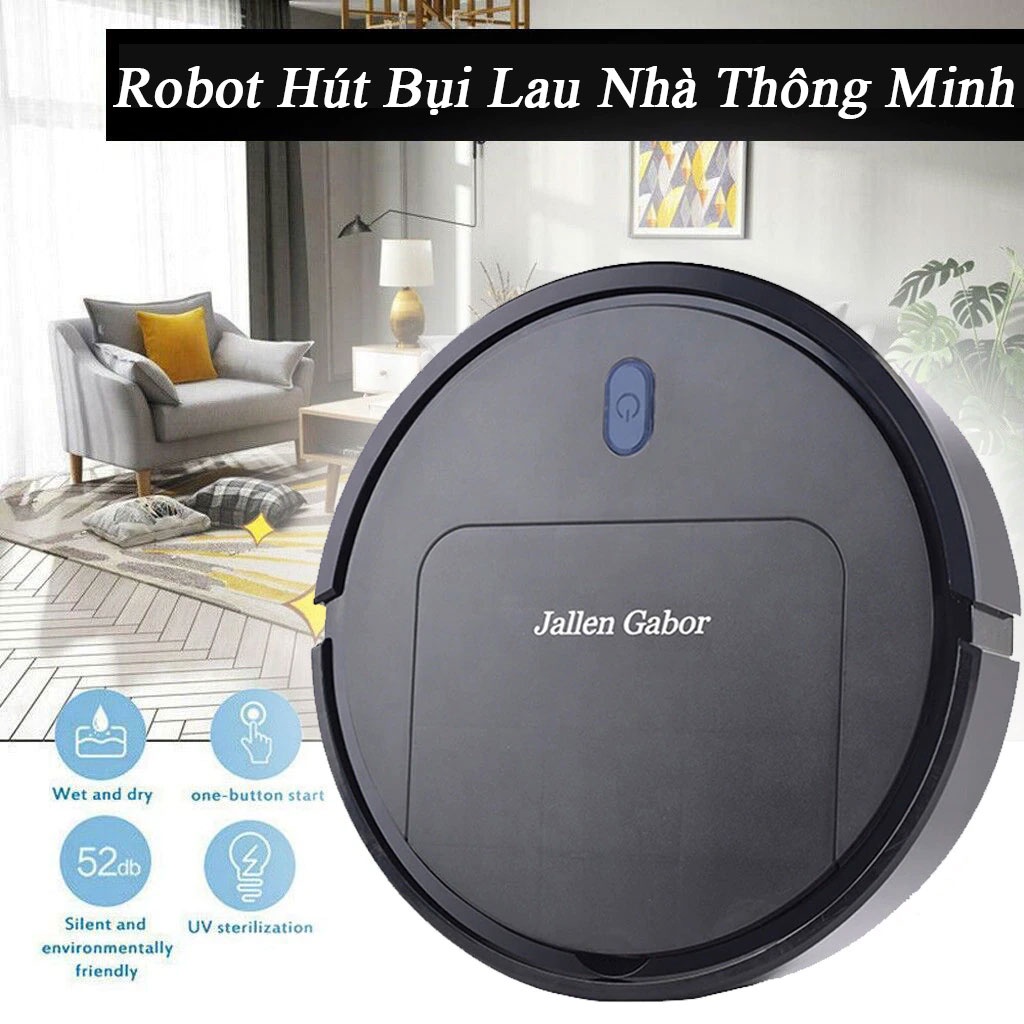 Robot Hút Bụi Jallen Gabor IS25 Thông Minh - Máy Hút Bụi Lau Nhà Tự Động Giá Rẻ