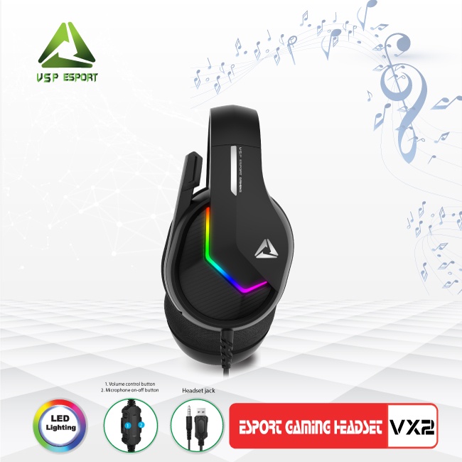 HEADPHONE TAI NGHE GAMING CÓ LED