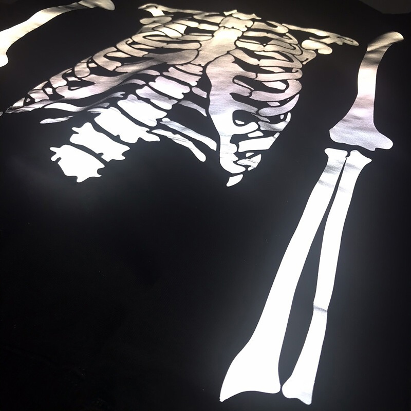 Áo Khoác Tay Dài Có Khóa Kéo In Hình Bộ Xương Đính Đá 10MK Kiểu Gothic Cá Tính Cho Nam Và Nữ