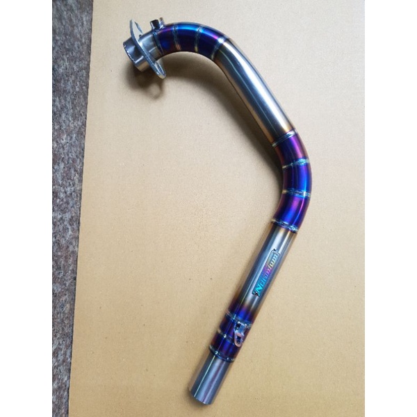 Cổ pô Raider Fi Satria cổ TITAN gắn pô zin.