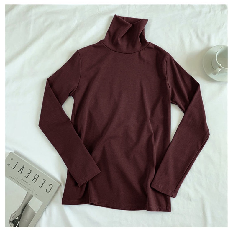 Áo thun COZOK tay dài cổ cao thời trang cho nữ