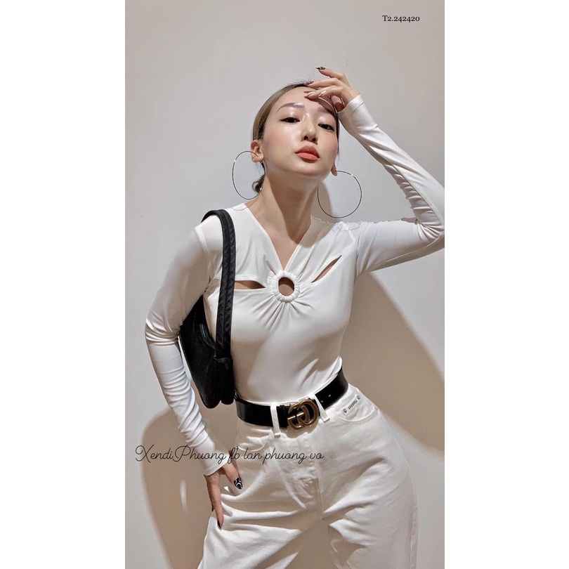 ÁO THUN CẮT OUT PHỐI KHOEN SANG TRỌNG
