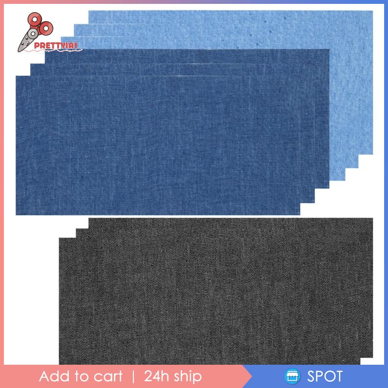 1 Miếng Dán Sửa Chữa Vải Denim Chống Nước Tự Dính Hình Chữ Nhật DIY