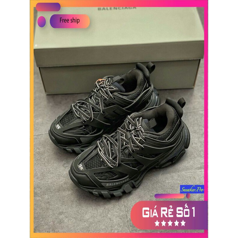 (FREE SHIP + HỘP + VIDEO CẬN CẢNH) Giày thể thao Balenciaga Track 3.0 full đen siêu đẹp cho nam và nữ ⁸ :; `