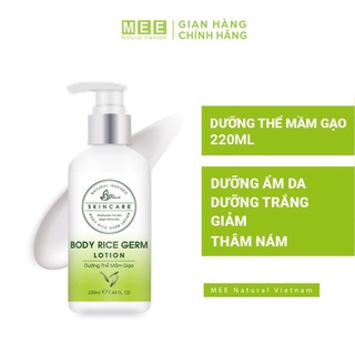 Tắm trắng, dưỡng trắng da - combo tắm trắng kết hợp dưỡng thể mầm gạo và thảo mộc viêm nang lông neem mee natural