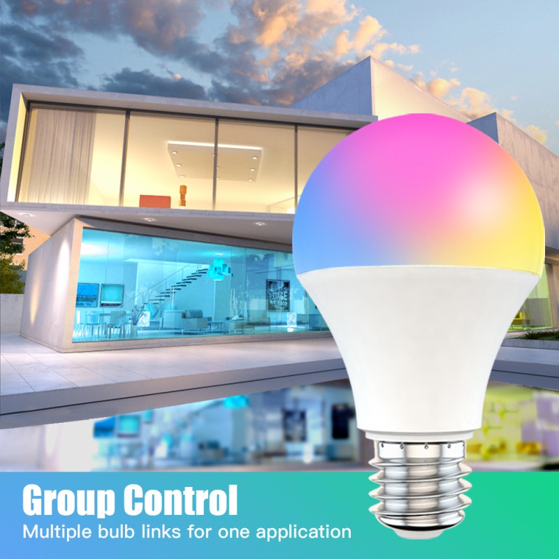 15W WiFi Smart Light Bulb E27 B22 Dimmable RGB+CCT 85-260V Smart Light Bulb Voice Control Work With Alexa Google Home TP