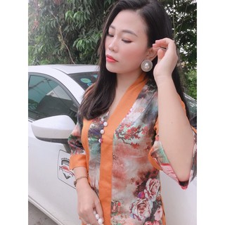 đồ lam đi chùa( đũi phối hoa )