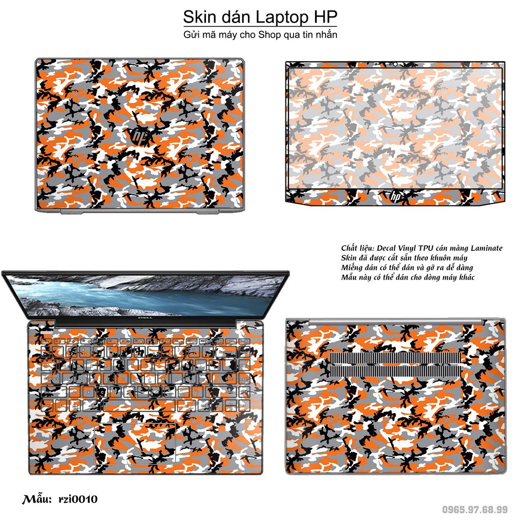 Skin dán Laptop HP in hình rằn ri (inbox mã máy cho Shop)