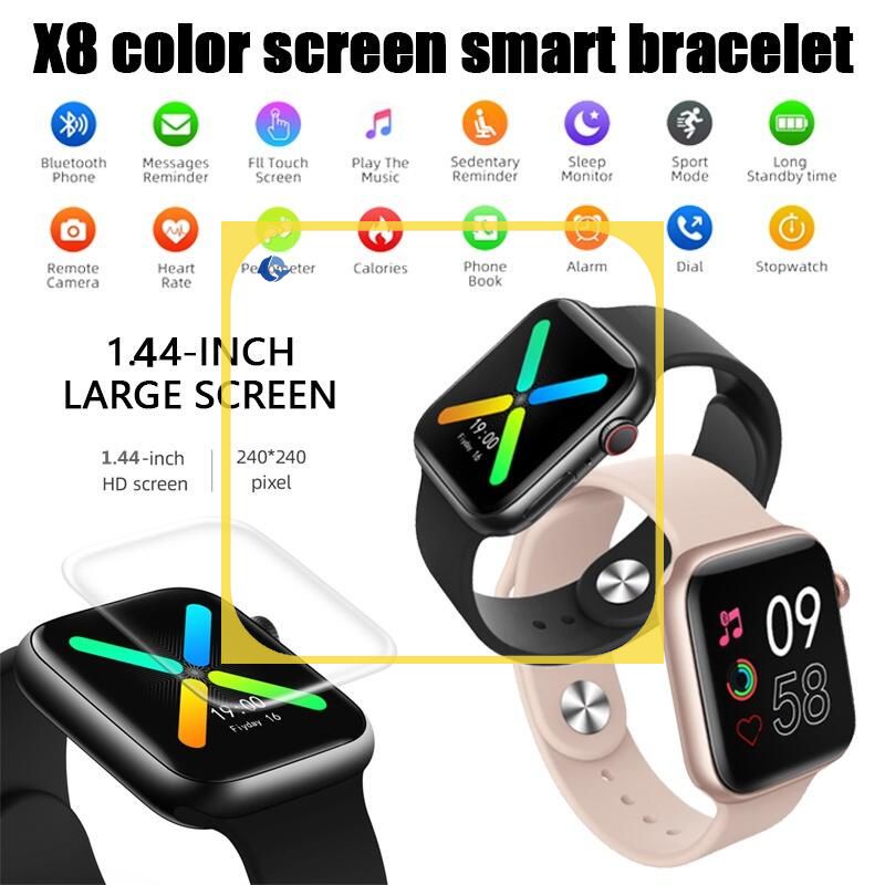 đồng hồ thông minh đồng hồ smart watch đồng hồ điện tử thông minh Cảm Ứng Đầy Đủ Bluetooth Cuộc Gọi X8 Tập Thể Dục Vòng Tay Trái Tim Tỷ Lệ Màn Hình Đồng Hồ Thông Minh Người Đàn Ông Hình Nền Tùy Chỉnh Thông Minh đồng hồ 『 rccu ID 』